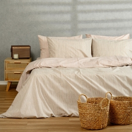 Παπλωματοθήκη Polycotton Μονή 165x245εκ. Nika Ecru-Beige Casual Line Melinen 20004784