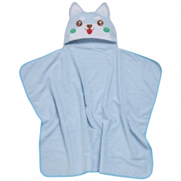 Κάπα Με Κέντημα Βαμβακερή 70x90εκ. Bath 4948 Μπλε Das Baby