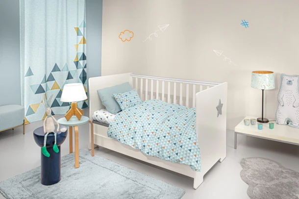 Σετ Σεντόνια Βαμβακερά Κούνιας 115x170εκ. Two 2 Twenty Aqua Guy Laroche