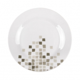 Πιάτο Φρούτου Πορσελάνης Φ19εκ. Grey Mosaic Max Home NW16110003