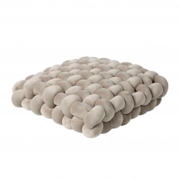Διακοσμητικό Μαξιλάρι Βελούδινο 40x40x12εκ. Deco 2284 Μπεζ Das Home