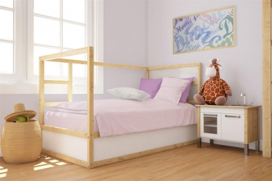 Πάπλωμα Βαμβακερό Κούνιας 120x160εκ. Solid 506 Light Purple DimCol 31121121006