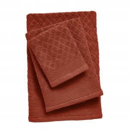 Σετ Πετσέτες 3τμχ Βαμβακερές Best 0685 Τερακότα Das Home