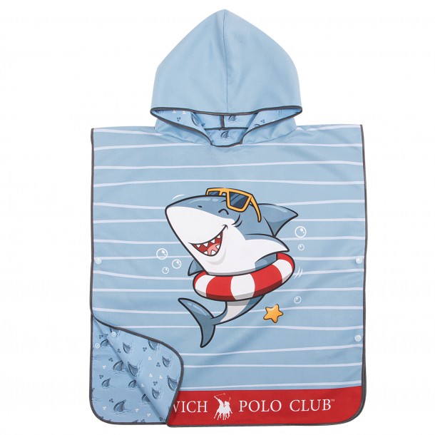 Πόντσο Παιδικό Microfiber 50x115εκ. Junior 4044 Μπλε Greenwich Polo Club