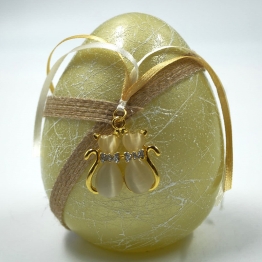 Πασχαλινό Διακοσμητικό Αυγό Γυάλινο Κίτρινο Royal Art 13εκ. GOU21/8/12YL