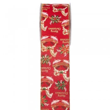 Χριστουγεννιάτικη Κορδέλα Ornament Horse 6,7εκ.-9μ. Μπορντώ iliadis 20077