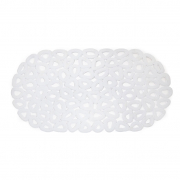 Ταπέτο Μπάνιου Αντιολισθητικό Pvc Λευκό Eco Estia 68x35x0,6εκ. 02-11567