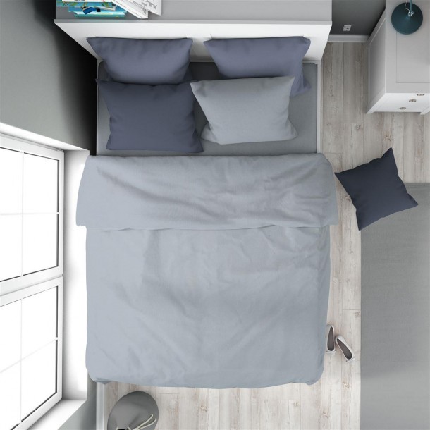 Πάπλωμα Βαμβακερό Μονό 160x240εκ. Solid 505 Light Blue-Grey DimCol 33121123005