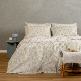 Σετ Σεντόνια Polycotton King Με Λάστιχο 180x200+32εκ. Chloe Aqua Casual Line Melinen 20004763