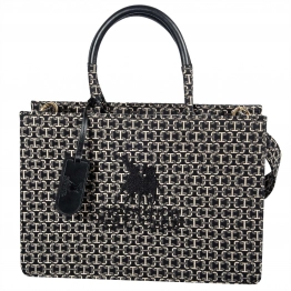 Τσάντα Ζακάρ 36x25x12εκ. Premium 7501 Black-Ecrou Greenwich Polo Club