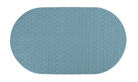 Ταπέτο Μπανιέρας Αντιολισθητικό Pvc 69x35εκ. Bliss Aqua 2435952