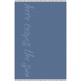 Πετσέτα Θαλάσσης Βαμβακερή Velour Blue 86x160εκ. Beatles Melinen 20004879