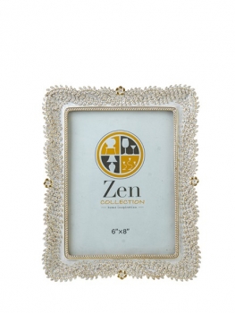 Κορνίζα Polyester Λευκή-Χρυσή 15x20εκ. Zen Collection 25.12.51506