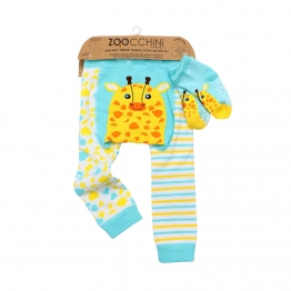 Σετ Παντελόνι & Κάλτσες Grip Easy Crawler Giraffe 12-18 Μηνών Zoocchini ZOO12516-12m-18m