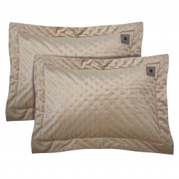 Ζεύγος Μαξιλαροθήκες Microfiber 50x70+7εκ. Classic 3432 Beige Greenwich Polo Club