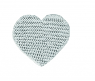 Ταπέτο Μπάνιου Polycotton 65x65εκ. Cuore Silver Makis Tselios