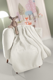 Κουβέρτα Soft Velvet Κούνιας 110x140εκ. Logo Ivory Guy Laroche