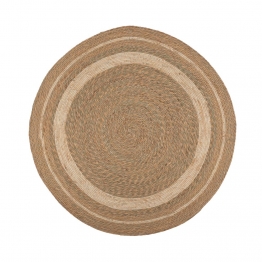 Χαλί Jute-Βαμβακερό Boho Στρογγυλό 100εκ. Καφέ-Natural iliadis 90154