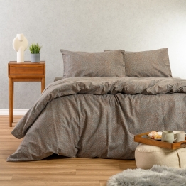 Σετ Σεντόνια Φανελένια Μονά 170x260εκ. Keshia Grey Winter Line Melinen 20004999