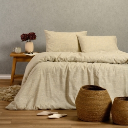 Σετ Σεντόνια Φανελένια King Size Με Λάστιχο 180x200+30εκ. Farrel Grey Winter Line Melinen 20005109