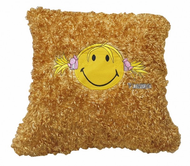 Διακοσμητικό Μαξιλάρι Polyester 45x45εκ. Smiley Face Yellow