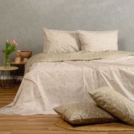 Σετ Σεντόνια Βαμβακερά King Με Λάστιχο 180x200+32εκ. Amour Light Mocca Ultra Line Melinen 20004567