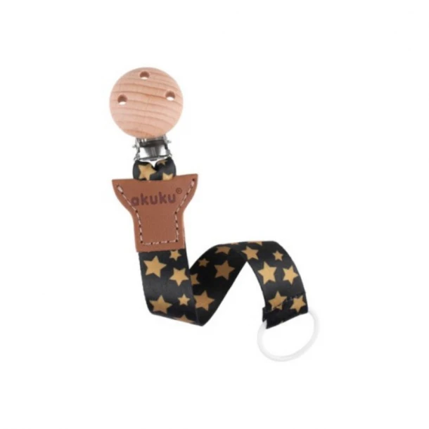 Κλιπ Πιπίλας Ανθρακί Αστέρια akuku A0585