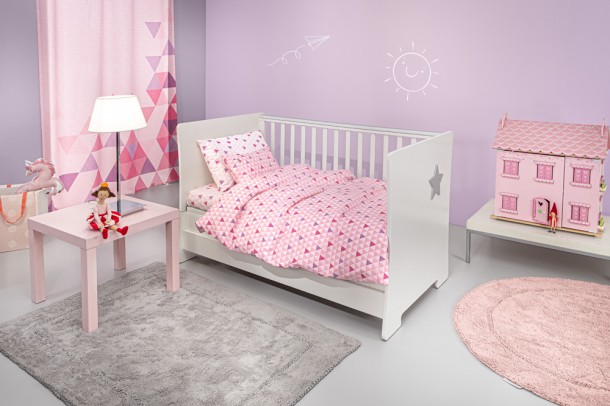 Σετ Σεντόνια Βαμβακερά Κούνιας 115x170εκ. Two 2 Twenty Fuchsia Guy Laroche