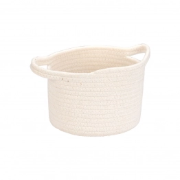 Καλάθι Κρεμαστό Polyester Λευκό 20x20x15εκ. Blanca Estia 02-29609