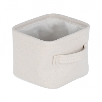 Κουτί Οργάνωσης Μπάνιου Υφασμάτινο Ivory Estia 13,5x12,5x10,5εκ. 02-18870