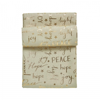 Χριστουγεννιάτικο Runner Polyester 45x140εκ. Christmas 0715 Μπεζ-Χρυσό Das Home