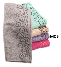 Πετσέτα Βαμβακερή Ζακάρ Μεμονωμένη Σώματος 70x140εκ. Zero Twist Ουρανία Μωβ DimCol