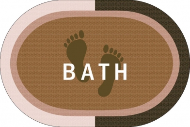 Ταπέτο Μπάνιου Αντιολισθητικό Polyester 50x70εκ. Bath Beige DimCol