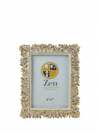 Κορνίζα Polyester Λευκή-Χρυσή 13x18εκ. Zen Collection 25.12.51495