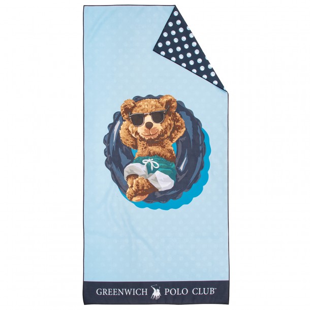 Πετσέτα Θαλάσσης Microfiber 70x140εκ. Junior 4043 Μπλε Greenwich Polo Club