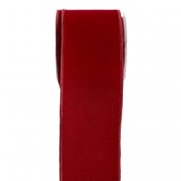 Χριστουγεννιάτικη Κορδέλα Βελούδινη Με Σύρμα 9εκ.-9μ. Μπορντώ iliadis 20005