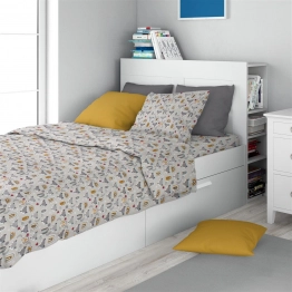 Σετ Σεντόνια 2τμχ Βαμβακερά Μονά 160x240εκ. Fox 527 Grey Dimcol