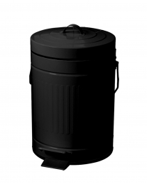 Καλάθι Απορριμμάτων 5lt-21x21x30εκ. Μεταλλικό Soft Close Μαύρο MRShome DS-9114S10