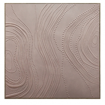 Πίνακας Καμβάς Mdf-Ps Plastic Σομόν ESPIEL 80x3,5x80εκ. FAL314