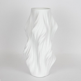 Βάζο Πορσελάνης 3D Λευκό 16x16x33εκ. ESTHETI 752-21065