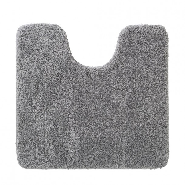 Ταπέτο Λεκάνης Αντιολισθητικό Polyester 57x60εκ. Cosima Grey Sealskin 800633