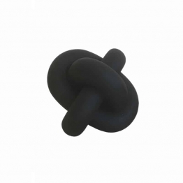 Διακοσμητικό Επιτραπέζιο Κόμπος Κεραμικός Μαύρος Art Et Lumiere 20,5x19x17,5εκ. 25041