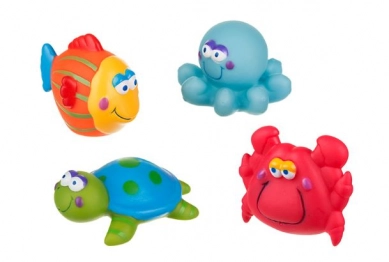 Παιχνίδια Μπάνιου Μπουγελοφατσάκια Σετ 4τμχ akuku A0362