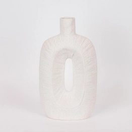 Βάζο Κεραμικό Λευκό 20x9,5x34εκ. ESTHETI 819-00148