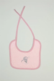 Σαλιάρα Βαμβακερή Με Κέντημα Dreaming Elephant 167 25x25εκ Ροζ DimCol