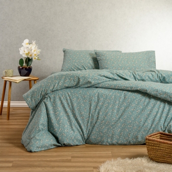 Σετ Σεντόνια Φανελένια Υπέρδιπλα 235x260εκ. Fay Petrol Winter Line Melinen 20005059