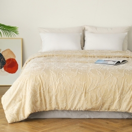 Κουβερλί Κεντητό Prewashed Polyester Μονό 160x240εκ. Kira Beige Melinen 20002207