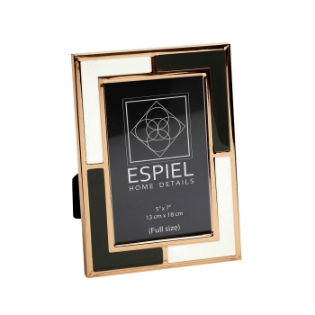 Κορνίζα Μεταλλική Λευκή-Γκρι ESPIEL 20x25εκ. FAM708