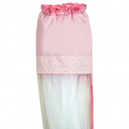 Κουνουπιέρα Λίκνου Nylon-Βαμβακερή 160x360εκ. Baby Pink