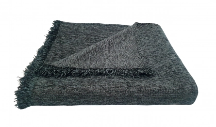 Ριχτάρι Acrylic-Polycotton Πολυθρόνας 180x180εκ. Σενίλ Ψάθα Sky Grey Komvos Home 7045512-12